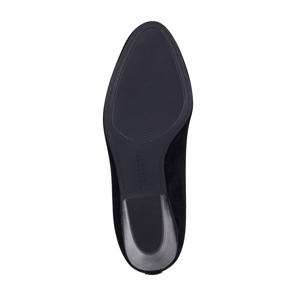 NEW Sole Society Women Candrah Black Scalloped Beatle Chelsea V Gore Side Panel - Picture 5 of 6
